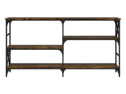 Mesa consola madera de ingeniería roble ahumado 150x29x76,5 cm