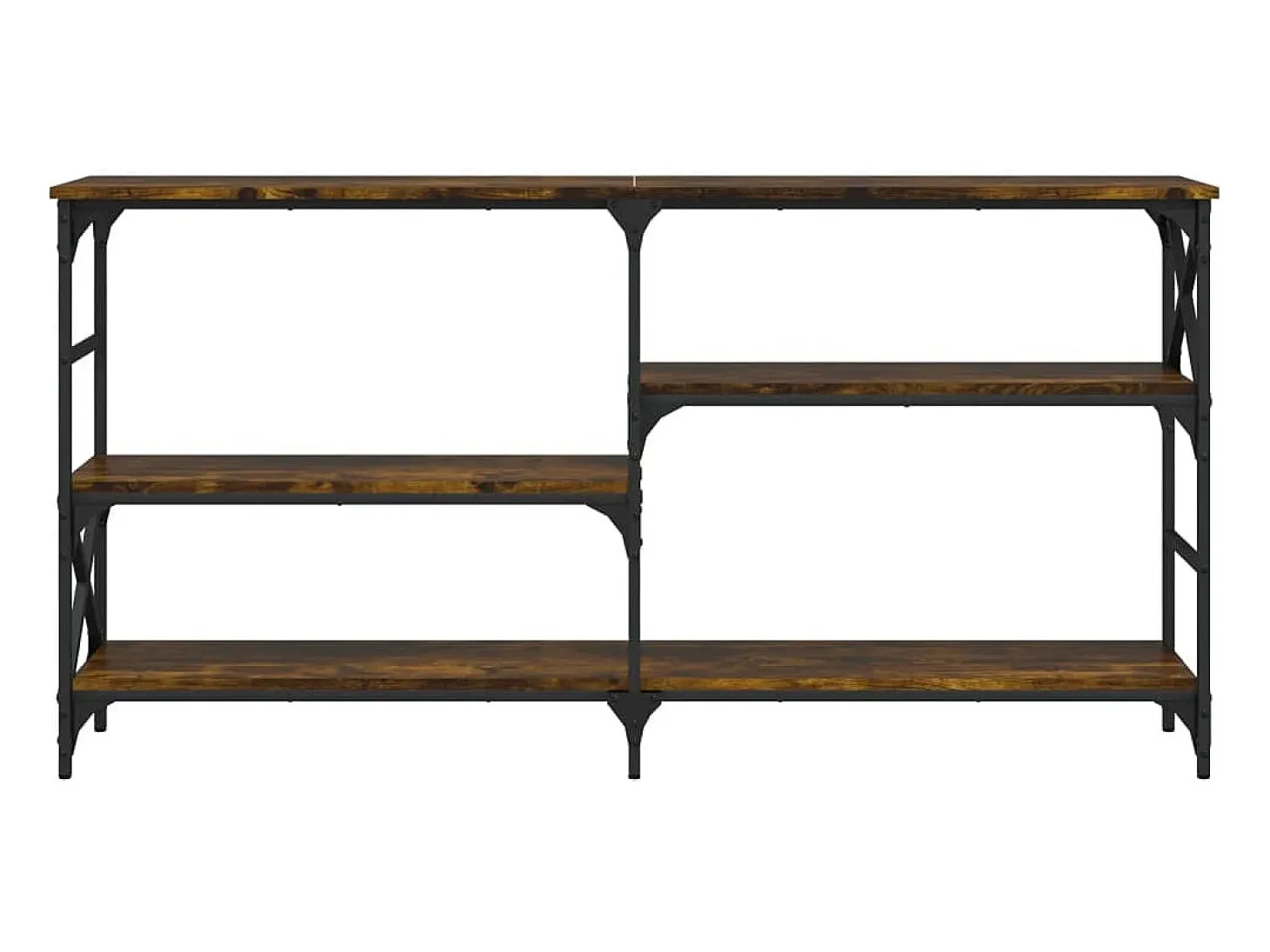 Mesa consola madera de ingeniería roble ahumado 150x29x76,5 cm