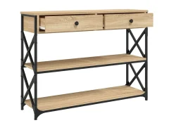 Mesa consola madera de ingeniería roble Sonoma 100x28x75 cmm ES945668