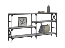 Mesa consola madera de ingeniería gris Sonoma 150x29x76,5 cm ES129322