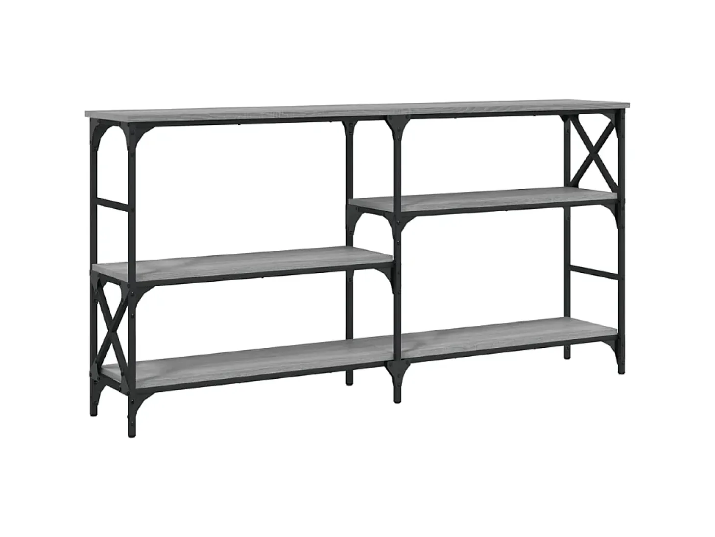 Mesa consola madera de ingeniería gris Sonoma 150x29x76,5 cm ES129322