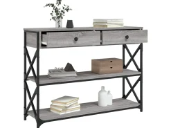 Mesa consola madera de ingeniería gris Sonoma 100x28x75 cm ES694908