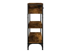 Mesa consola madera de ingeniería roble ahumado 72,5x25x75 cm