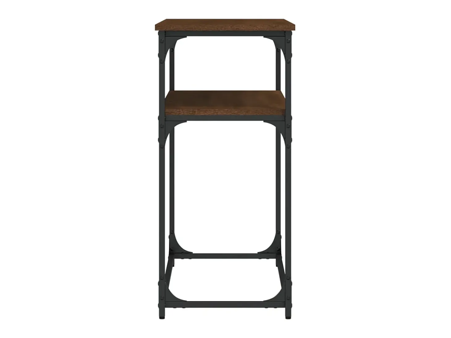 Mesa consola madera de ingeniería marrón roble 100x35,5x75 cm ES813773