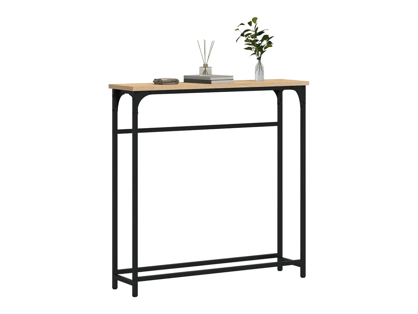Mesa consola madera de ingeniería roble Sonoma 75x19,5x75 cm ES145140