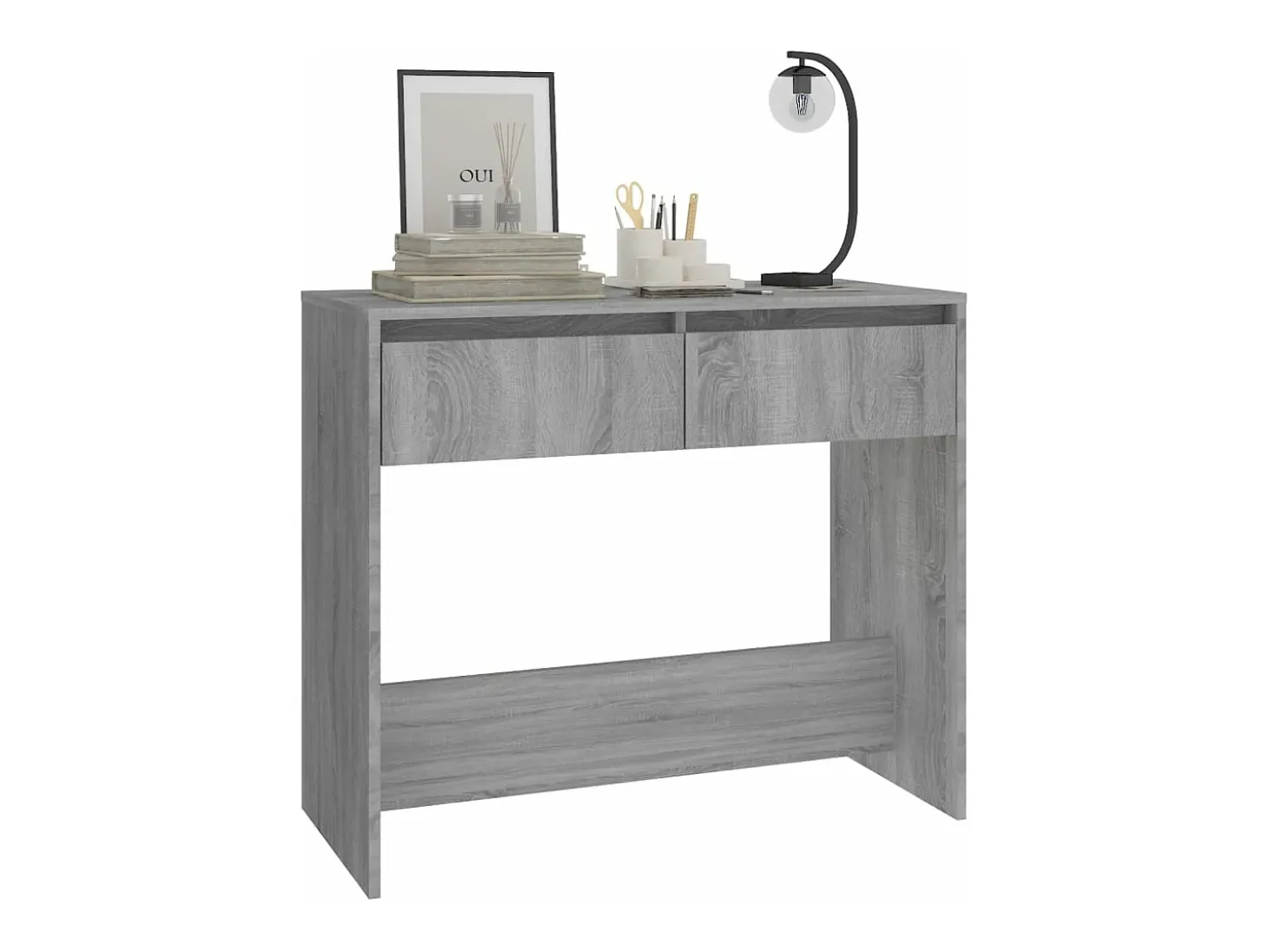 Mesa consola madera de ingeniería gris Sonoma 89x41x76,5 cm