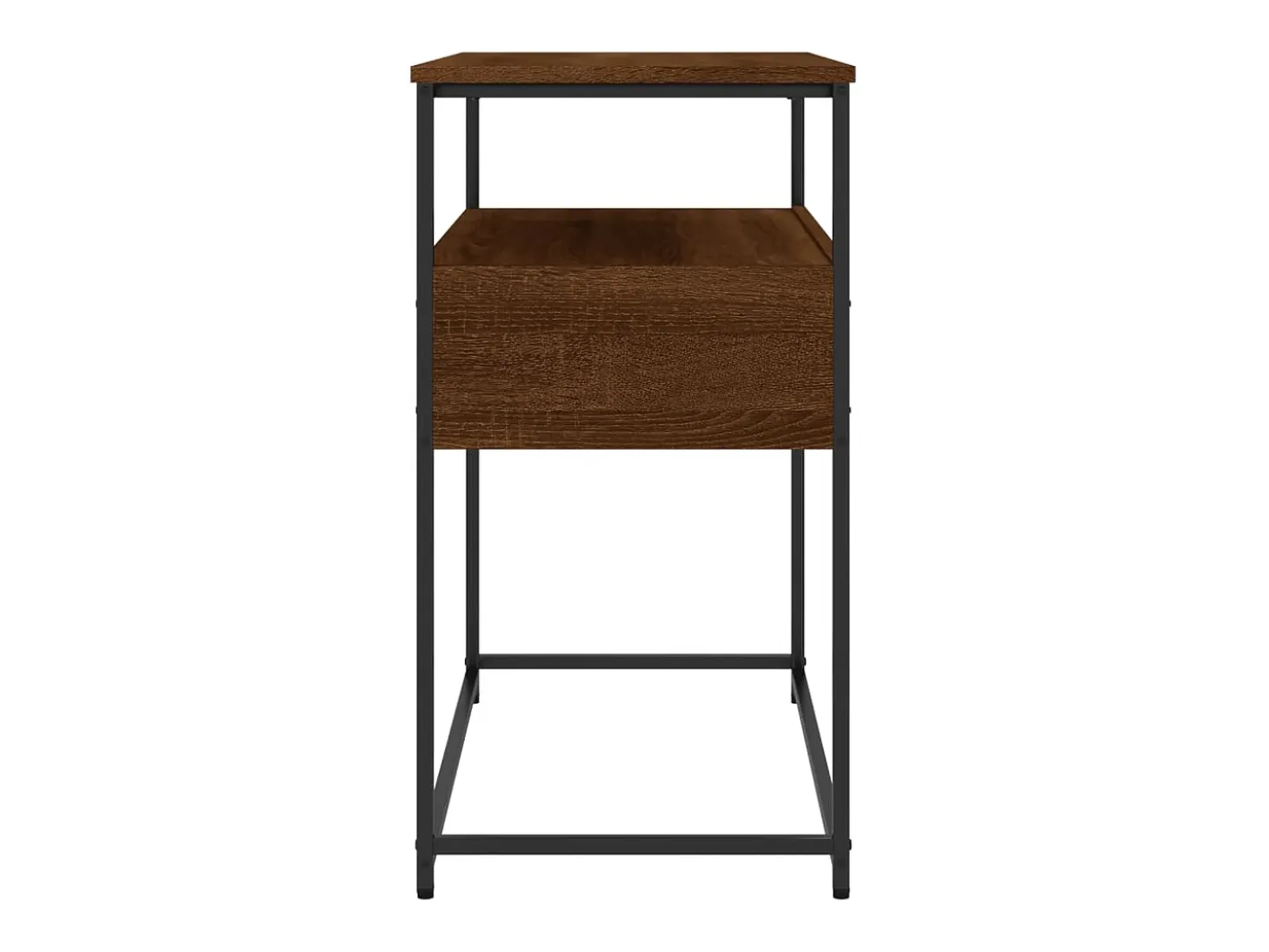 Mesa consola madera de ingeniería marrón roble 75x40x75 cm
