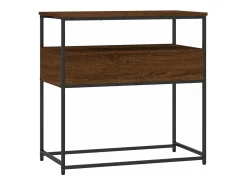 Mesa consola madera de ingeniería marrón roble 75x40x75 cm