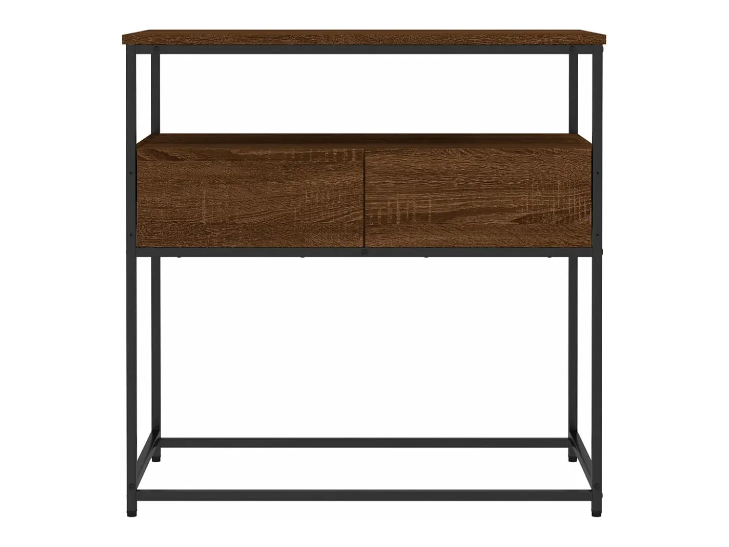 Mesa consola madera de ingeniería marrón roble 75x40x75 cm