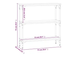 Mesa consola madera de ingeniería roble Sonoma 75x22,5x75 cm