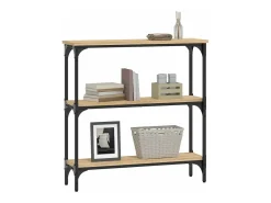 Mesa consola madera de ingeniería roble Sonoma 75x22,5x75 cm