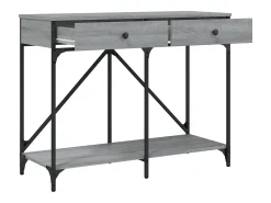 Mesa consola madera de ingeniería gris Sonoma 100x39x78,5 cm