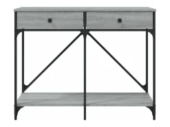Mesa consola madera de ingeniería gris Sonoma 100x39x78,5 cm