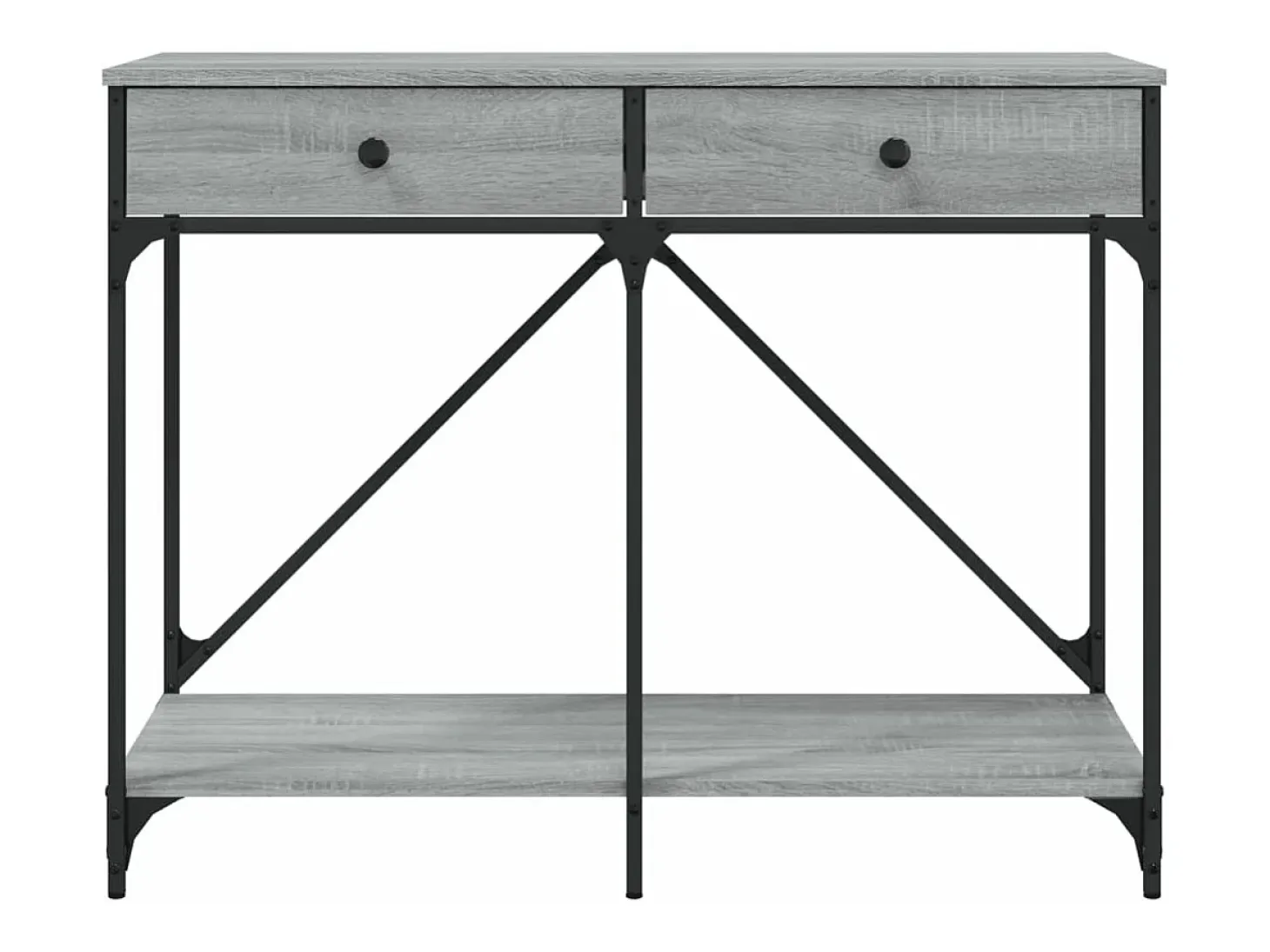 Mesa consola madera de ingeniería gris Sonoma 100x39x78,5 cm