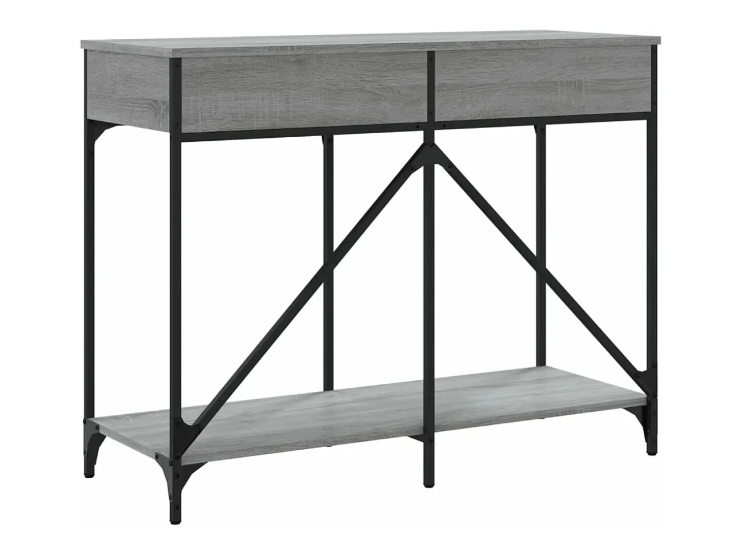Mesa consola madera de ingeniería gris Sonoma 100x39x78,5 cm