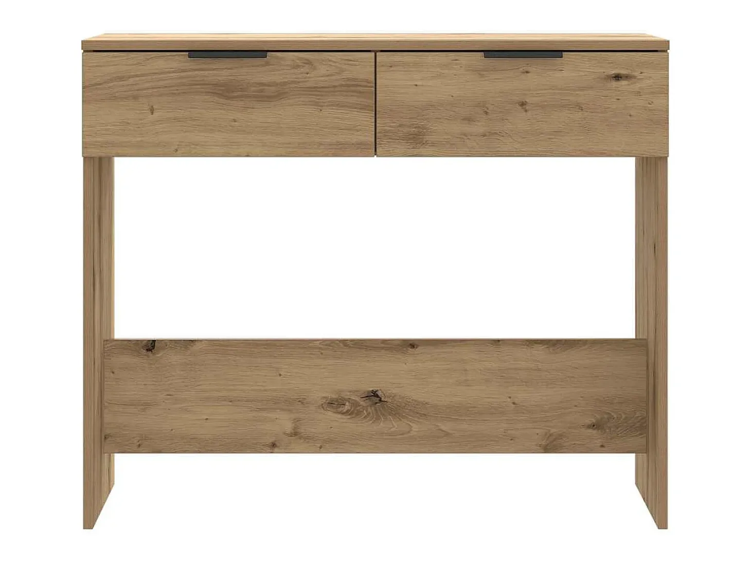 Mesa consola madera de ingeniería roble artesanal 90x36x75 cm