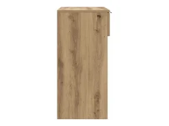 Mesa consola madera de ingeniería roble artesanal 90x36x75 cm
