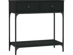 Mesa consola madera de ingeniería negro 75x34,5x75 cm ES911125