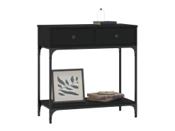 Mesa consola madera de ingeniería negro 75x34,5x75 cm ES911125