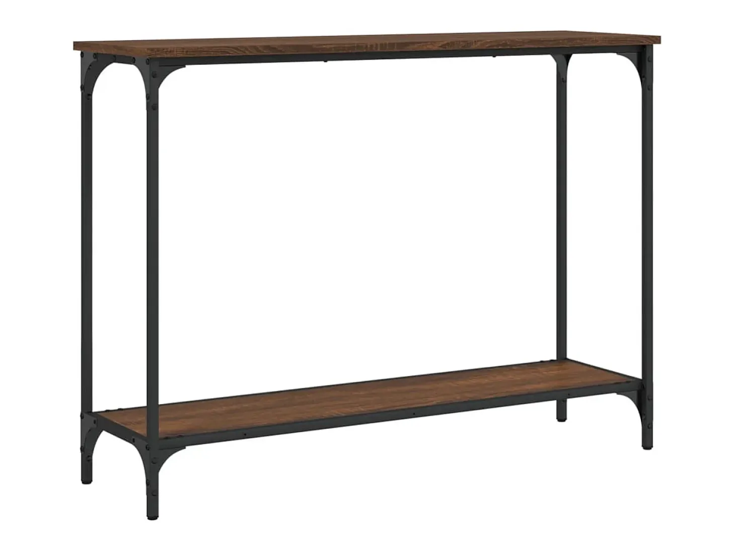 Mesa consola madera de ingeniería marrón roble 101x30,5x75 cm