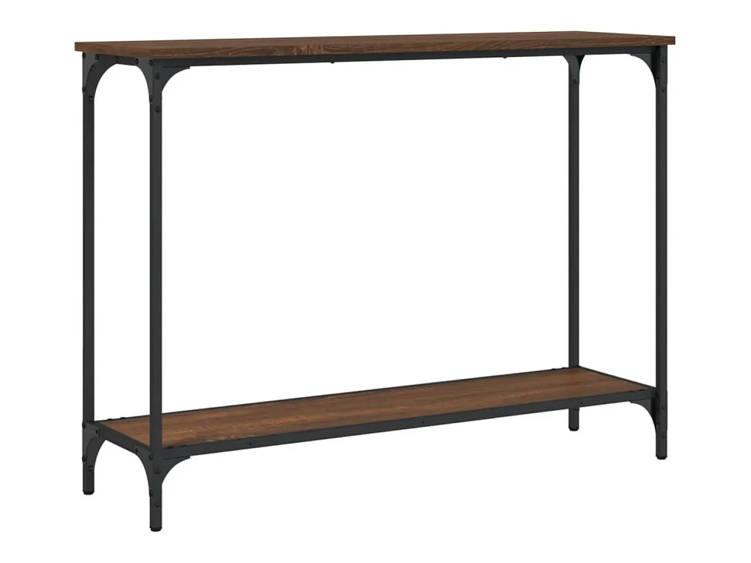 Mesa consola madera de ingeniería marrón roble 101x30,5x75 cm