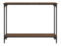 Mesa consola madera de ingeniería marrón roble 101x30,5x75 cm