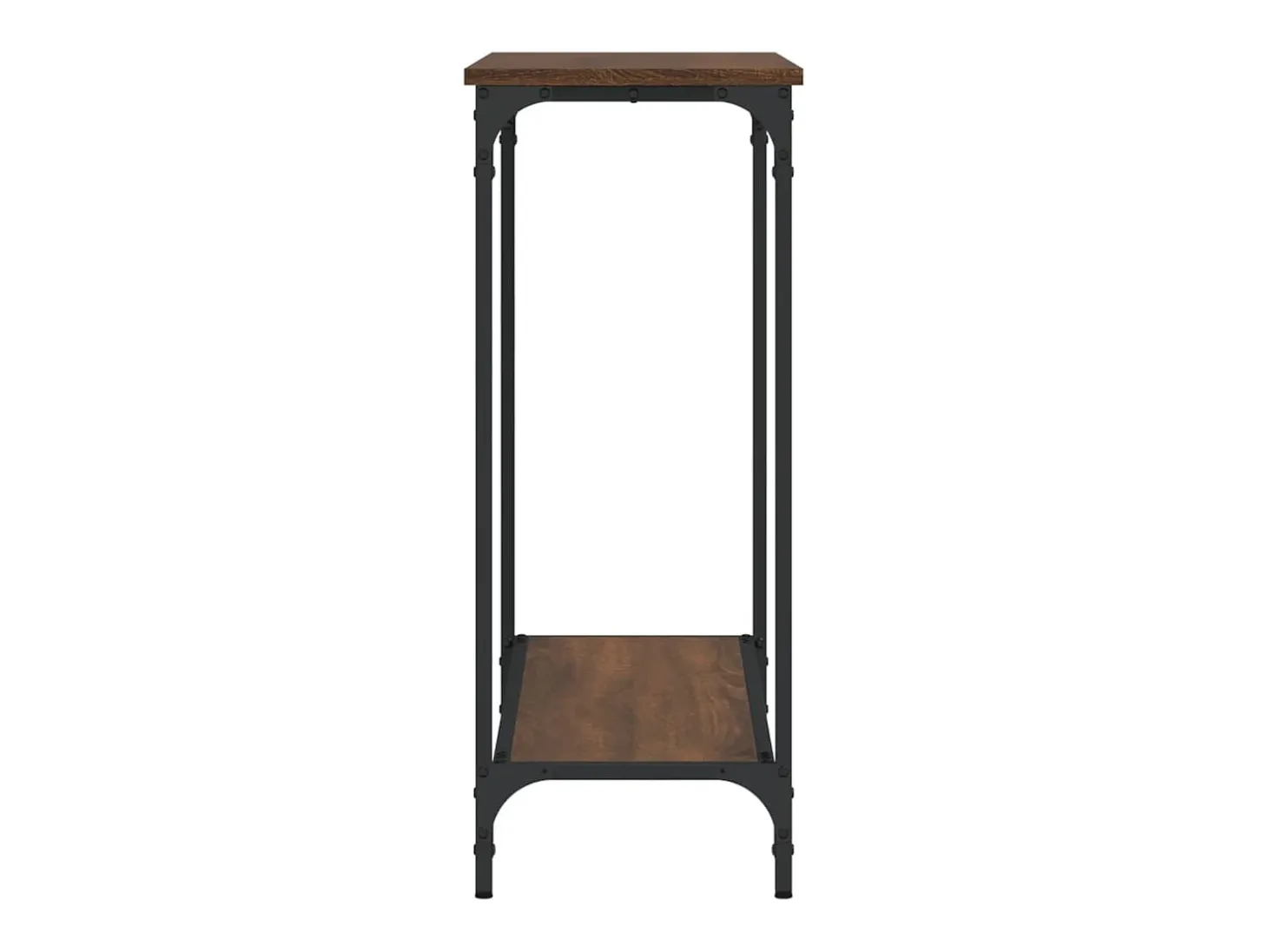 Mesa consola madera de ingeniería marrón roble 101x30,5x75 cm