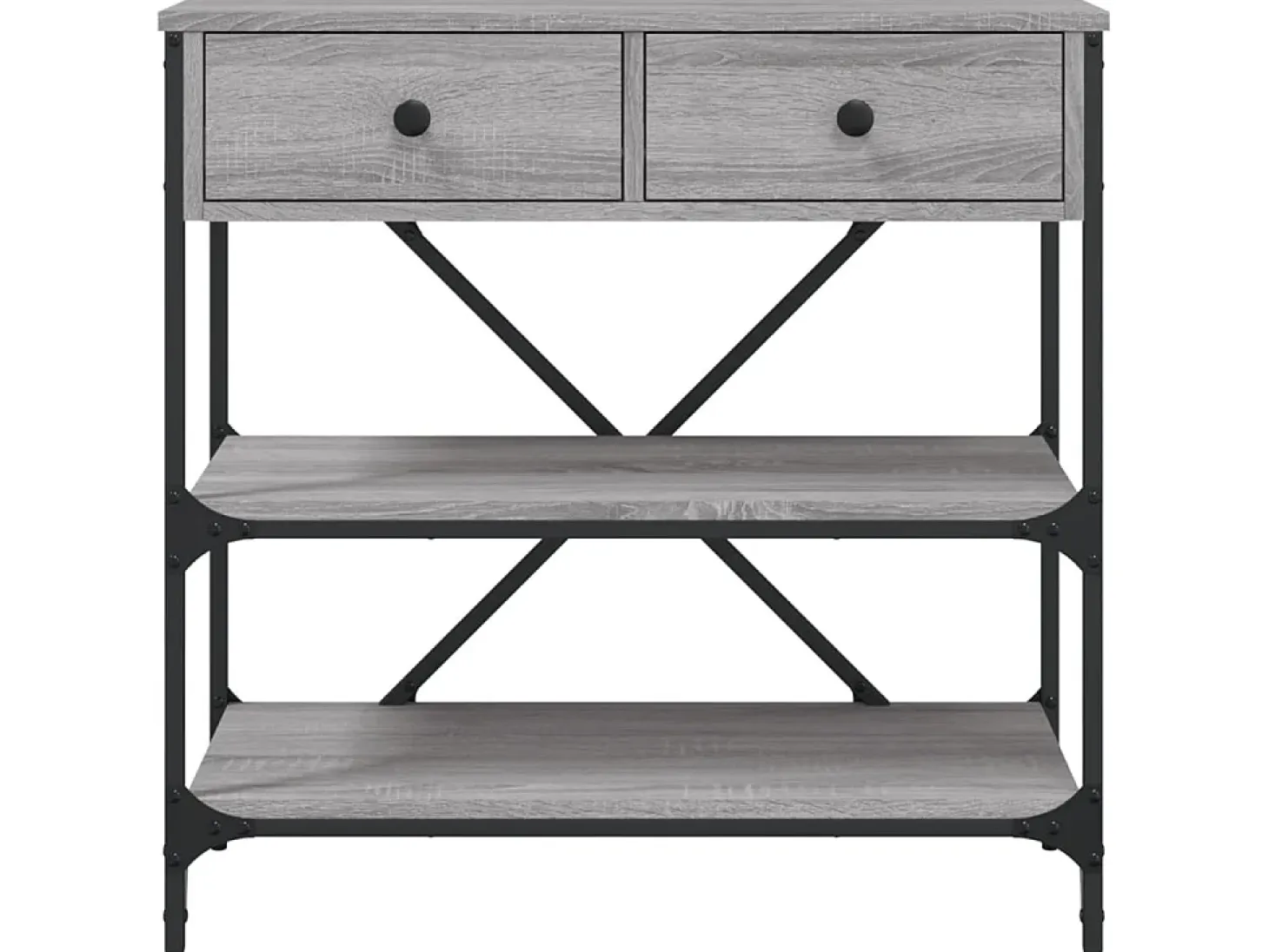Mesa consola madera de ingeniería gris Sonoma 75x34,5x75 cm ES613034