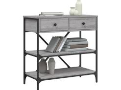 Mesa consola madera de ingeniería gris Sonoma 75x34,5x75 cm ES613034