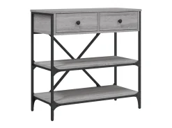 Mesa consola madera de ingeniería gris Sonoma 75x34,5x75 cm ES613034