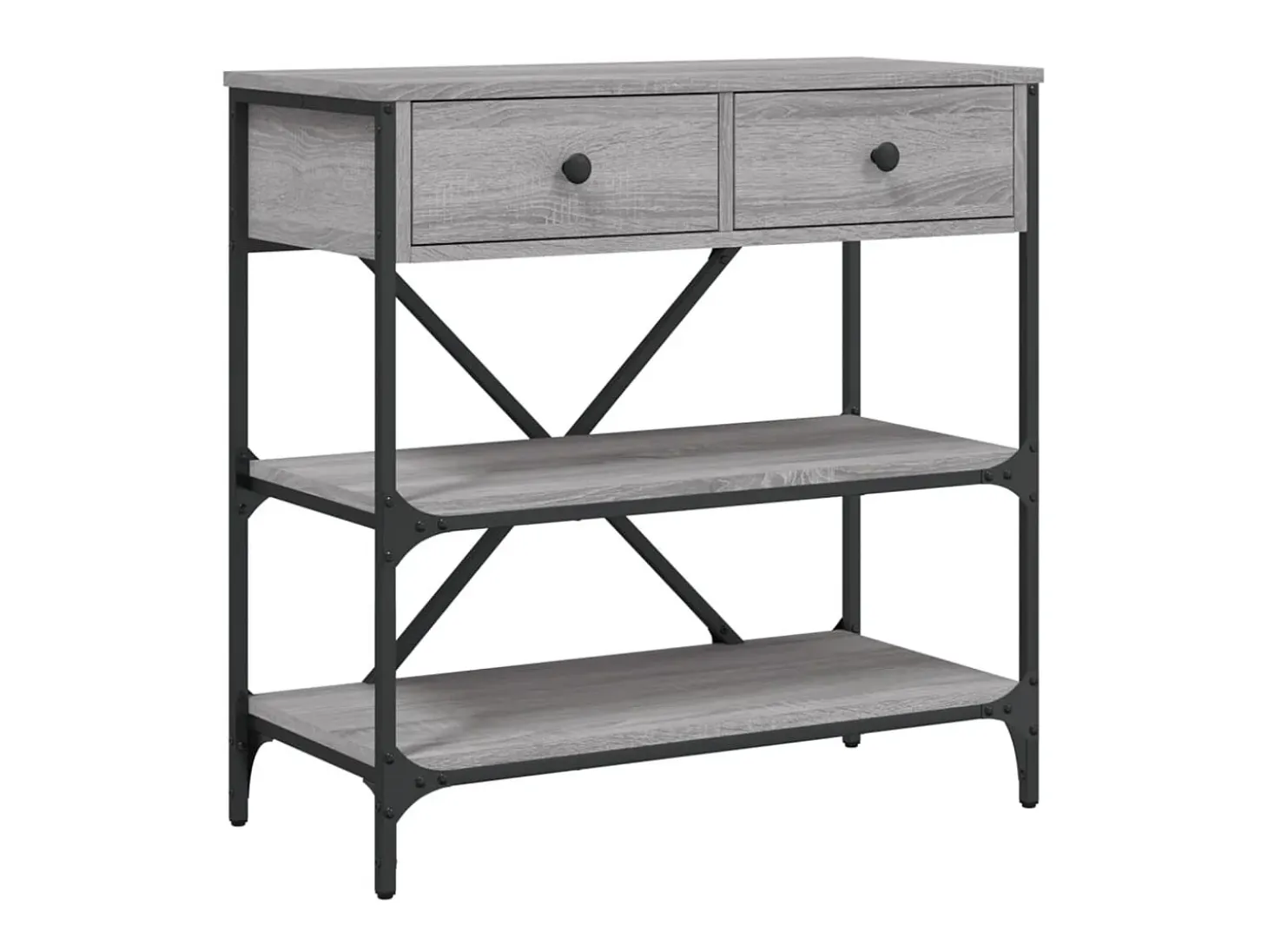 Mesa consola madera de ingeniería gris Sonoma 75x34,5x75 cm ES613034