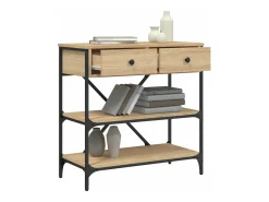 Mesa consola madera de ingeniería roble Sonoma 75x34,5x75 cm