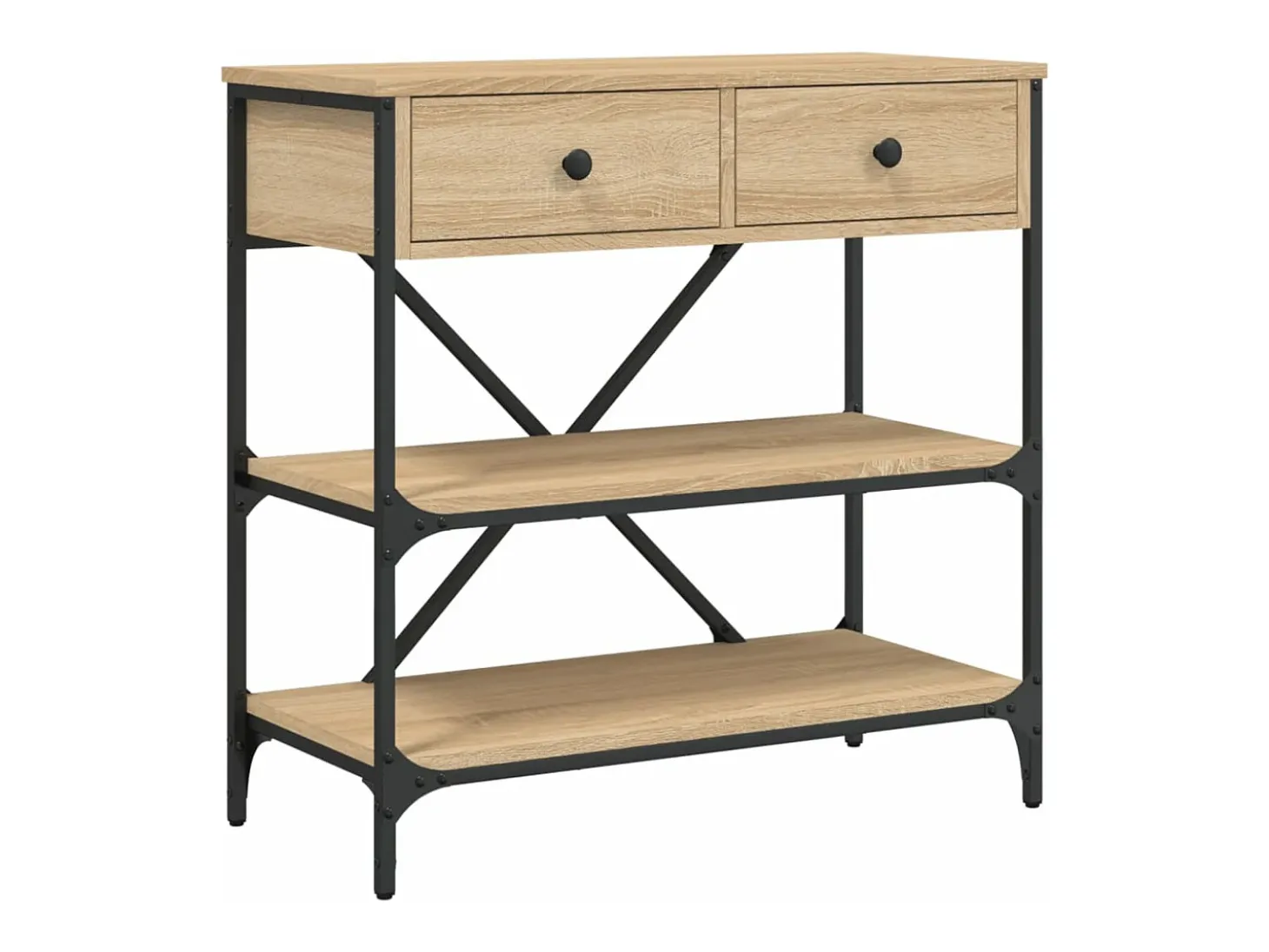 Mesa consola madera de ingeniería roble Sonoma 75x34,5x75 cm