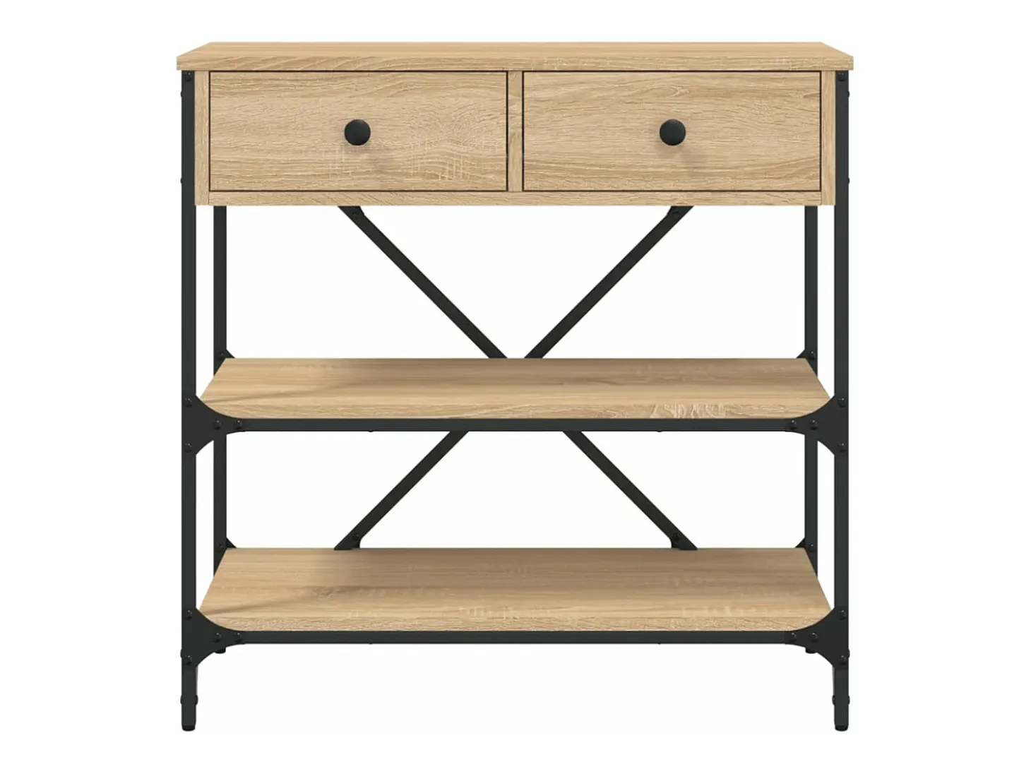 Mesa consola madera de ingeniería roble Sonoma 75x34,5x75 cm