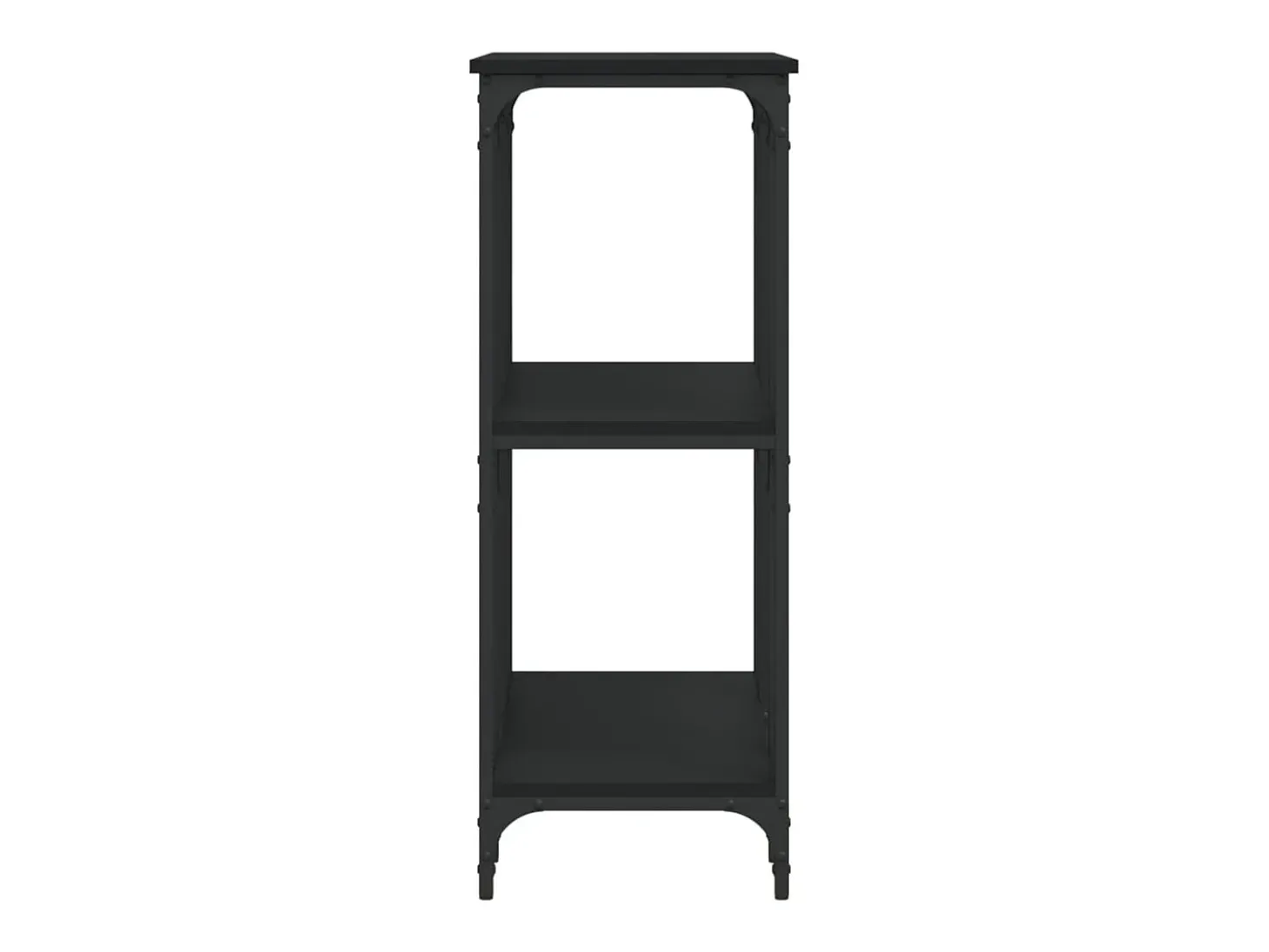 Mesa consola madera de ingeniería negra 102x35x90 cm