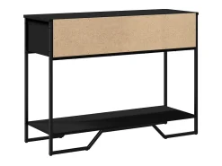 Mesa consola madera de ingeniería negra 100x35x74,5 cm