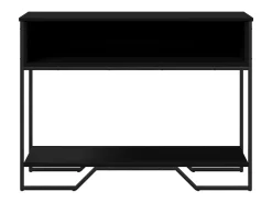Mesa consola madera de ingeniería negra 100x35x74,5 cm