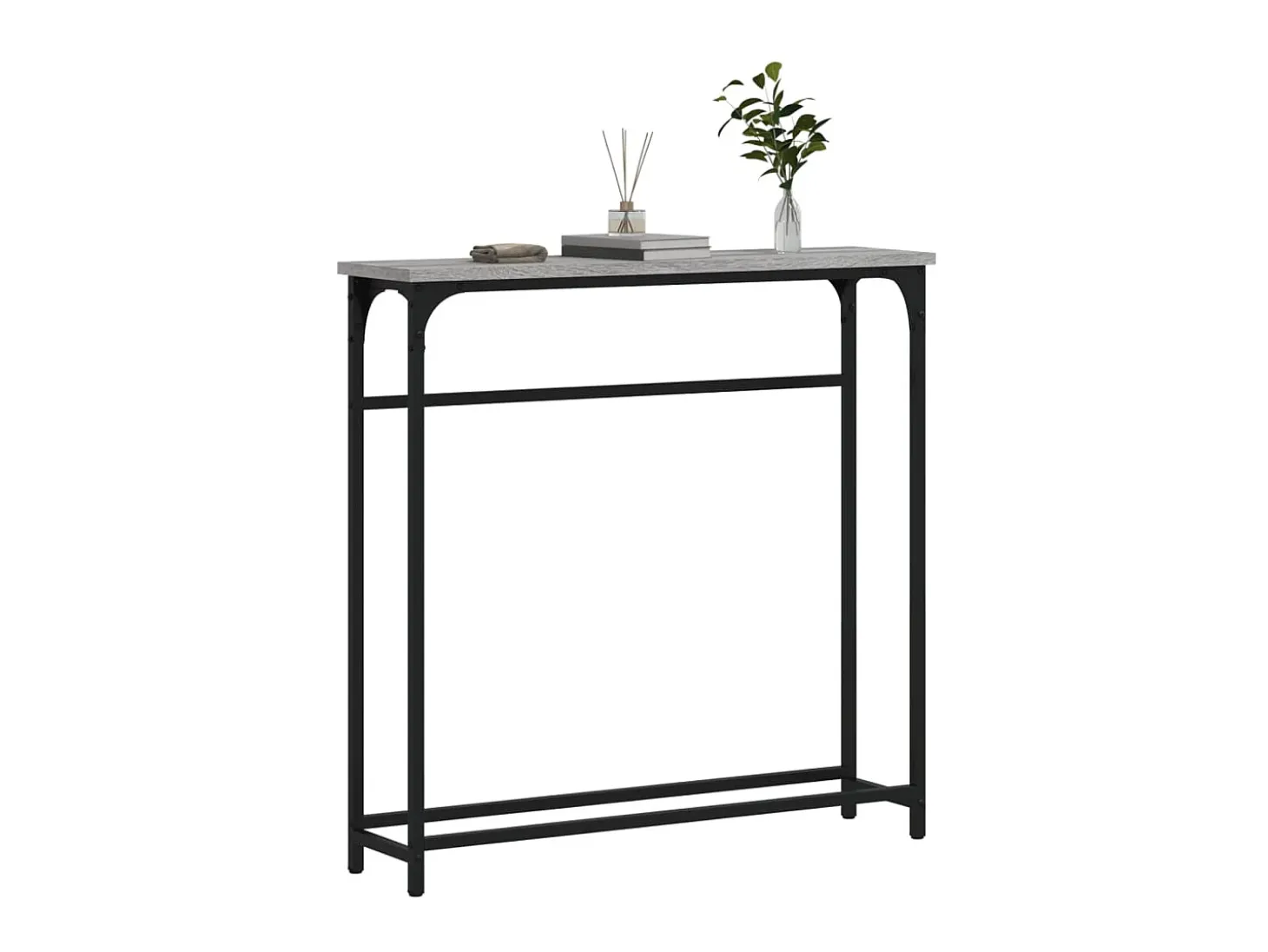 Mesa consola madera de ingeniería gris Sonoma 75x19,5x75 cm ES769322