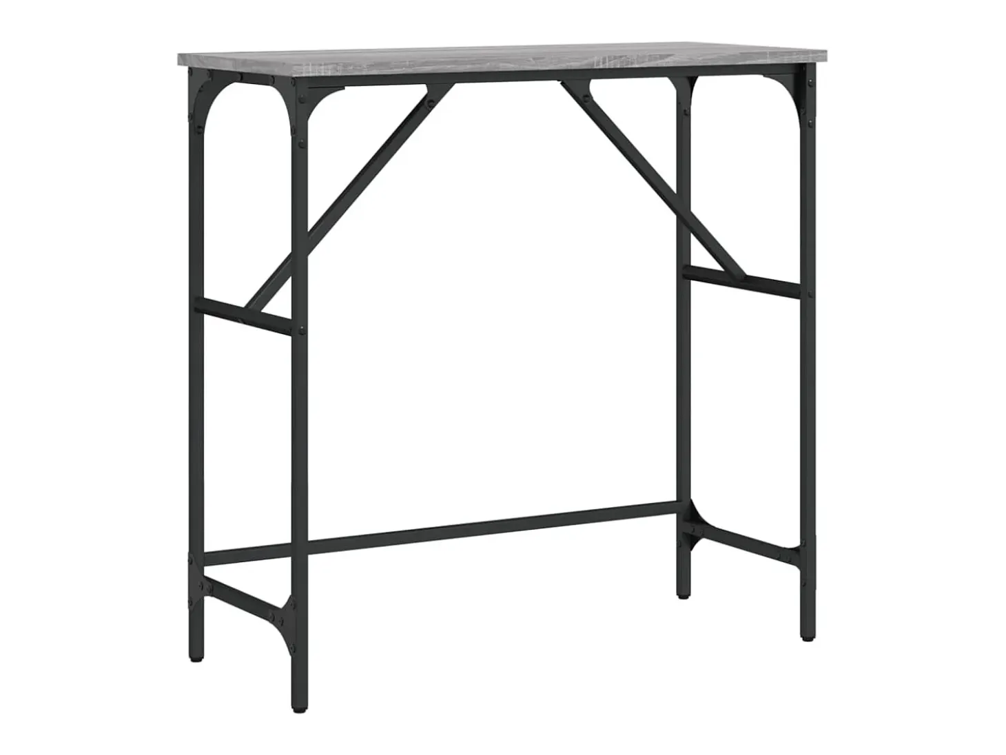 Mesa consola madera de ingeniería gris Sonoma 75x32x75 cm ES135984