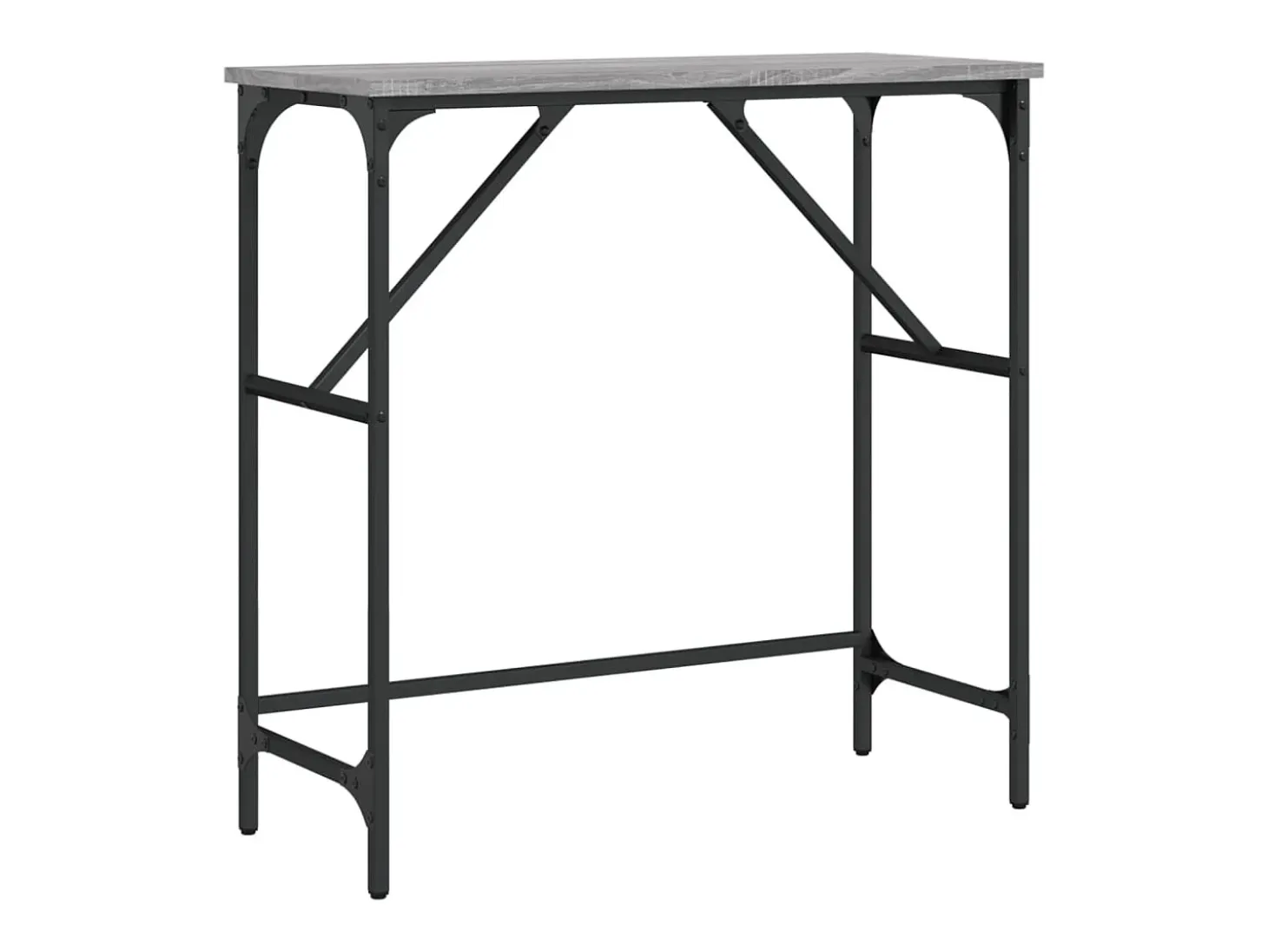 Mesa consola madera de ingeniería gris Sonoma 75x32x75 cm