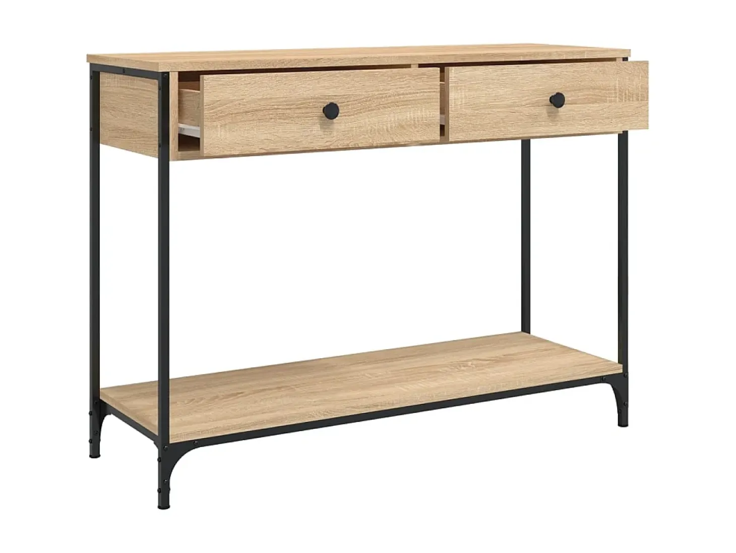 Mesa consola madera de ingeniería roble Sonoma 100x34,5x75 cm ES367641