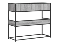 Mesa consola madera de ingeniería gris Sonoma 90x35x80 cm