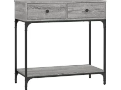 Mesa consola madera de ingeniería gris Sonoma 75x34,5x75 cm ES490183