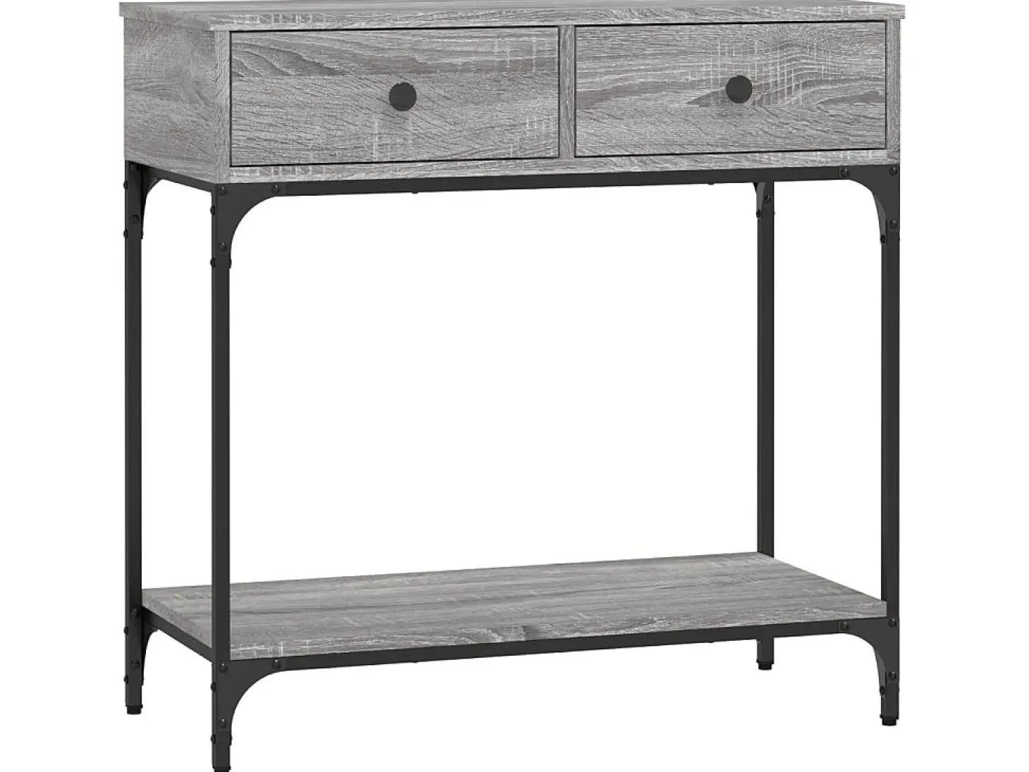 Mesa consola madera de ingeniería gris Sonoma 75x34,5x75 cm ES490183