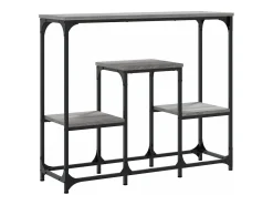 Mesa consola madera de ingeniería gris Sonoma 89,5x28x76 cm