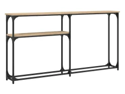 Mesa consola madera de ingeniería roble Sonoma 145x22,5x75 cm ES838591
