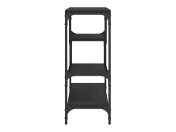 Mesa consola madera de ingeniería negra 100x30x75 cm