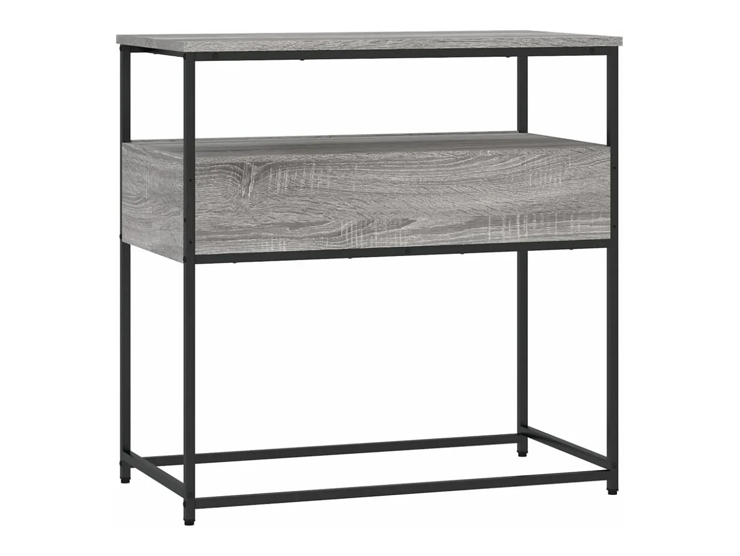 Mesa consola madera de ingeniería gris Sonoma 75x40x75 cm