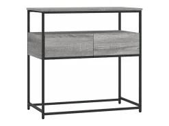 Mesa consola madera de ingeniería gris Sonoma 75x40x75 cm