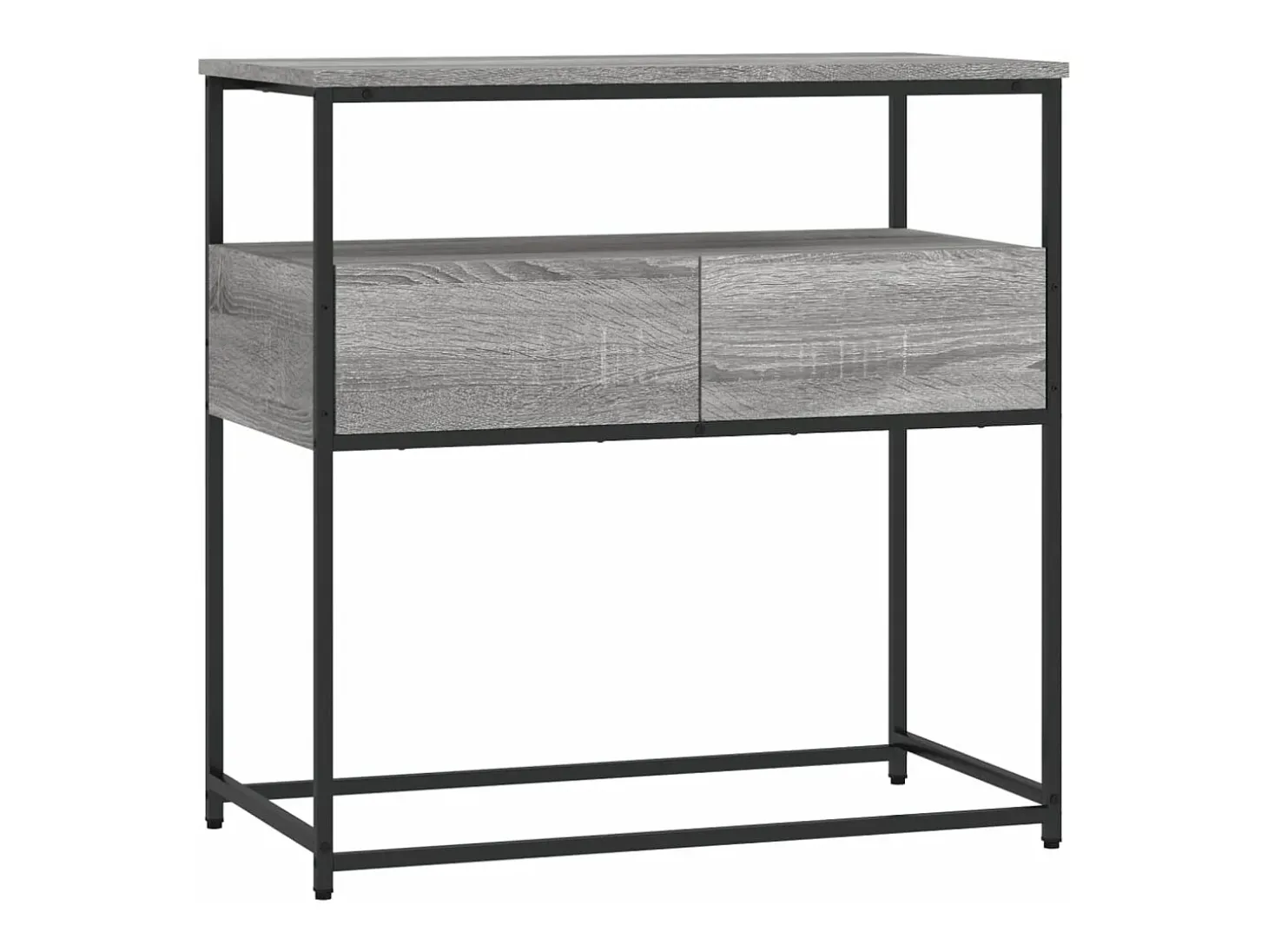 Mesa consola madera de ingeniería gris Sonoma 75x40x75 cm
